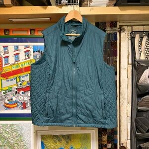 L.L. Bean Dark Teal Quilted Vest